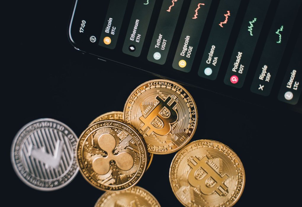 Bitcoin and XRP prices
